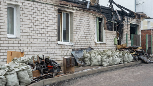 Professional Fire Damage Removal technician working in River Falls, WI